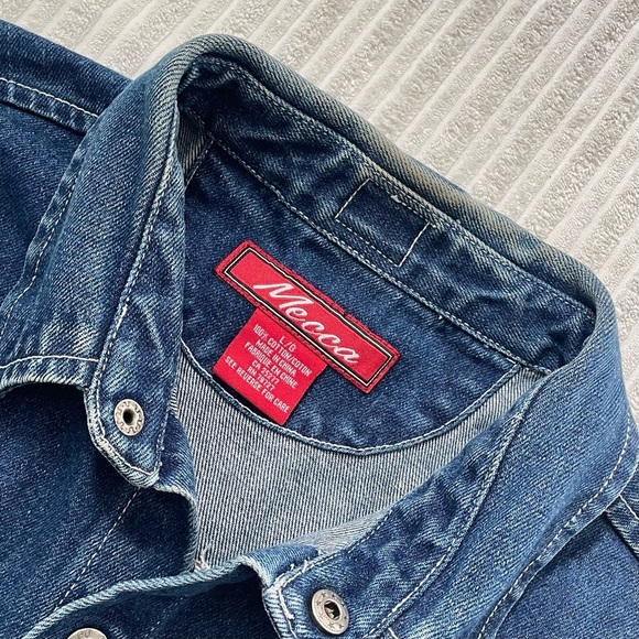 mecca Other - Vintage Mecca Men’s Tall Denim Jean Jacket | Size L